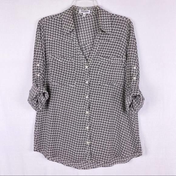 Express Tops - Express Patterned Blouse